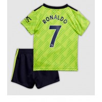 Fotbalové Dres Manchester United Cristiano Ronaldo #7 Dětské Alternativní 2022-23 Krátký Rukáv (+ trenýrky)